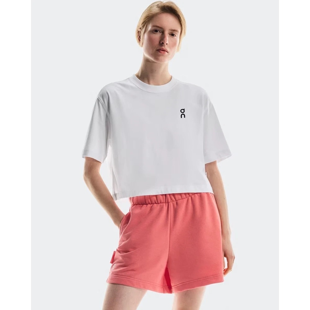 ON Cloud Womens Club Shorts Size Small‎ Coral Drawstring Fleece